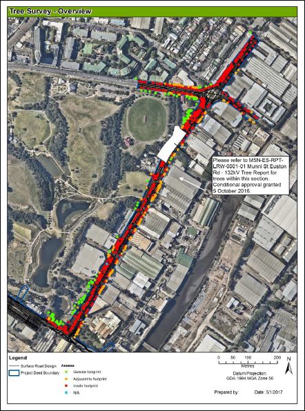 Trees Euston Rd - Total area - red to go.JPG